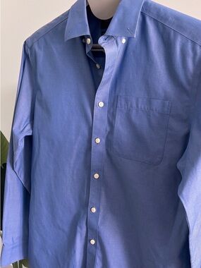 Denver Hayes Men's Oxford Button-Down Shirt in Blue